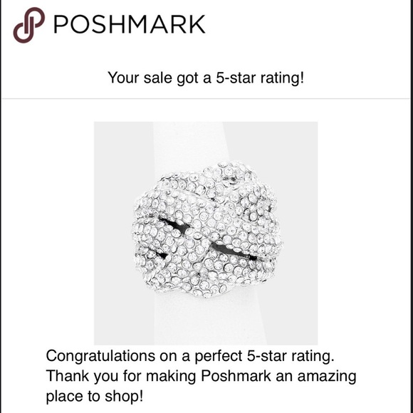 Rhinestone Diamond Stretch Chunky Statement Ring New - Picture 5 of 7